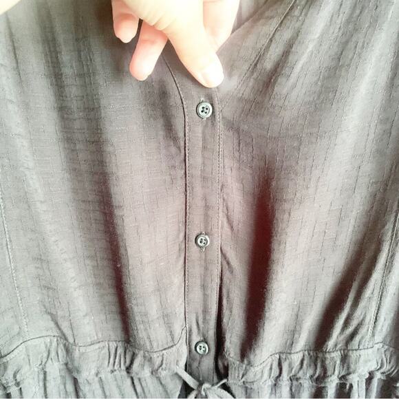 Anthropologie HD In Paris Carmina Tie Waist Tunic Top Dress Black Size Medium M - Picture 3 of 12